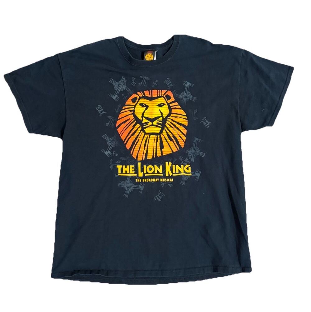 Vintage Disney The Lion King Broadway Musical T-shirt Size L Black